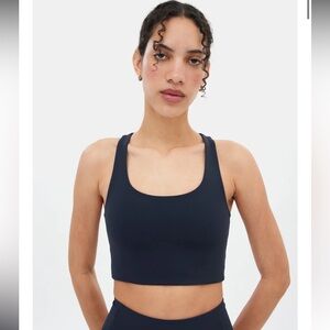 Girlfriend Collective Paloma Racerback Bra in Skyline Navy